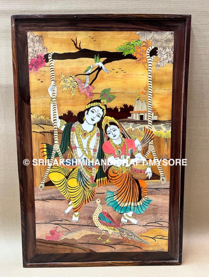 Rosewood Inlay Radha Krishna (Jula)