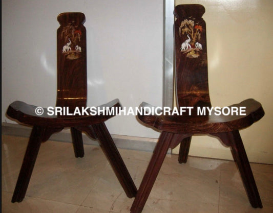 Rosewood Tripod Chair