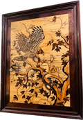 Rosewood Inlay Eagle and Snake with frame