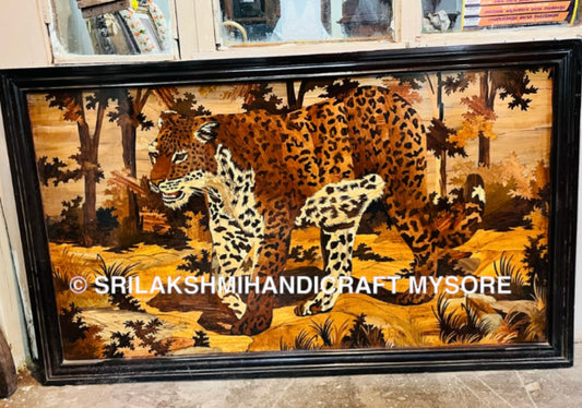 Rosewood Leopard in the Wild - 3D Embossed - 5' x 3'