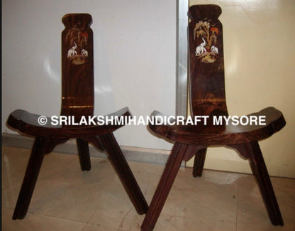 Rosewood Tripod Chair